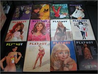 12 Playboy Magazines 1968 Complete Year