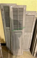 3 sets of shutters - antique wooden shutters.