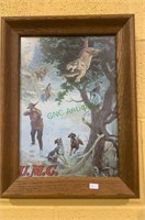 Framed hunting print - advertising UMC for