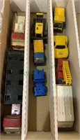 9 metal and plastic Tonka Toy trucks, include an