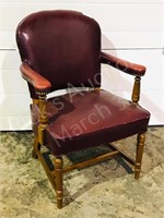 Vintage wood framed arm chair - Banff Springs