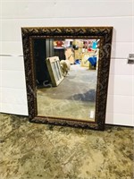 Ornate framed mirror  - 35" x 28"