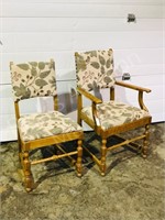 Pair of oak framed chairs