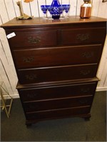 ANTIQUE MAHOGANY CHEST-ON-CHEST