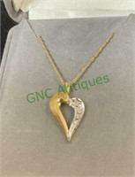 Jewelry - 14K gold necklace with 14K gold heart
