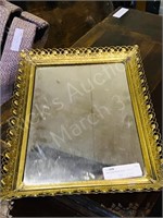 small metal framed mirror - 16" x 11"