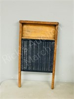 vintage blue tin washboard