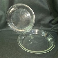 2 Pyrex 9 Inch Glass Pie Pans