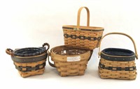 4 Longaberger Mini Baskets 1996-2005