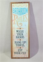 Vintage Bathroom Wall Sign