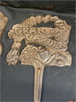Cast iron grandpa’s garden stakes 10 inches tall