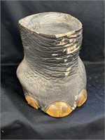Imitation elephant foot. 9 inches tall 9 inches