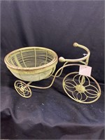 Metal tricycle planter. 17 inches long 9 inches