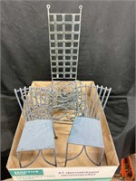 Collection of unique little metal chairs