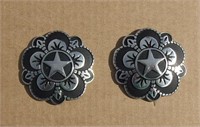 Pair Bridle Rosettes 1 1/2" Never Used