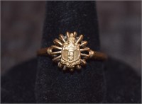 Antique Delta Tau 10k yellow gold Fraternal ring