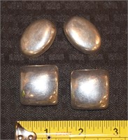 (2) sets of vintage 925 sterling silver earrings