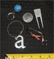 Keychains pewter trinket box & more lot