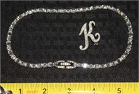 Mazer Bros rhinstone necklace & K glitzy brooch