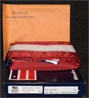 NEW USA Nylon 3 x 5 US Flag w/ certificate