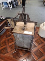 OLD GALVANIZED CRANK/PADDLE BUTTER CHURN