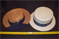 Vintage Younkers Bros woven hat & campaign hat