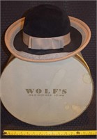 Vintage ladies Wolf's Des Moines hat & hat box