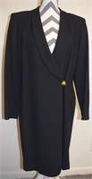 Hugo Buscato Milano sz 12 black wool coat jacket