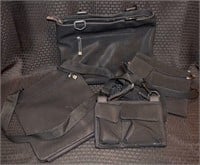 Lot of (5) Urban Oxide black pebbled rubber purses