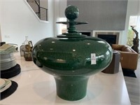 GREEN LIDDED JAR