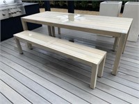 PATIO TABLE W/BENCHES