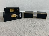 4PC BLACK/GOLD BOXES