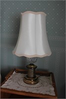 Table Lamp and Wooden Tray