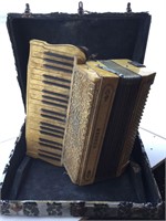 Hohner Accordion. Mother of Pearl Buttons in Blue