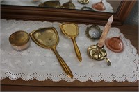 Vanity Mirror, Hairbrush, Compact and Other