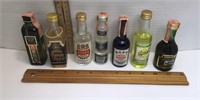 7 Vintage mini  liqueur bottles * Patrician