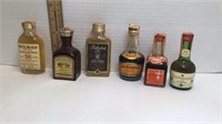 6 vintage mini liqueur Bottles * Courvoisier