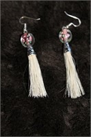 TASSEL ROSE GLASS EARRINGS