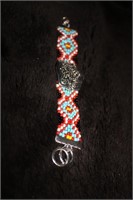 BEADED CROSS BRACELET