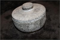 NATURSTEN BY VIVA TERRA STONE BOWL WITH LID