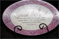 BIBLE VERSE SMALL PLATE & STAND