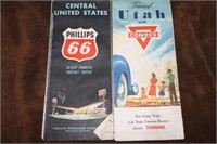 LOT OF TWO VINTAGE ROAD MAPS "PHILLIPS 66" AND
