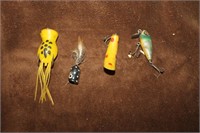 LOT OF FOUR VINTAGE BASS LURES