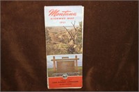 LOT OF TWO VINTAGE MONTANA STATE ROAD MAPS