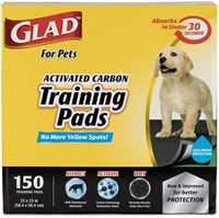 Glad for Pets Black Charcoal Puppy Pads 150 count