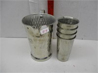 Aluminum Pitcher and Cups