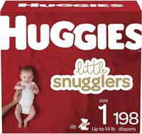 Huggies Little Snugglers Diaper, Size 1, 198 Count