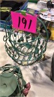 Wire basket candle holder