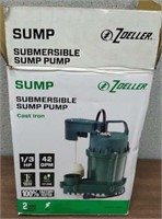Zoeller 1/3 HP submersible sump pump, used, does
