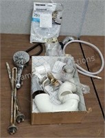 Box lot - assorted plumbing supplies - shower